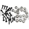  LX0795  Lynx Stepped Frame Screw Set - Silver - 20 T-REX600-700-800 